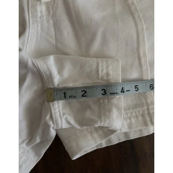 Universal Thread Women's White Utility Shorts 100% Cotton High Rise Drawstring M - Picture 4 of 5